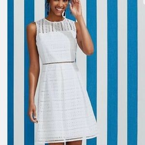 Vineyard Vines, White Cap colored, Eyelet Fit and Flare dress. Size 12. New